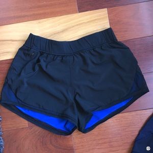 Lululemon shorts: Black and cobalt reversible